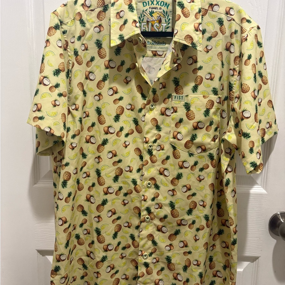 DIXXON Men's Tropical Pineapple Coconut Shirt